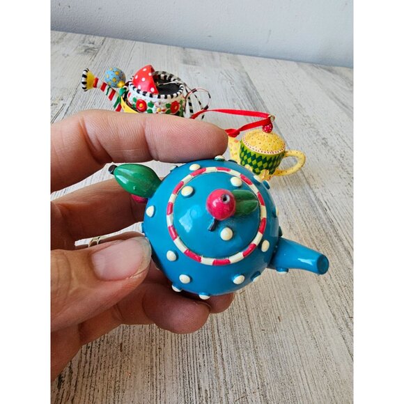 Me ink teapot as is ornament set Xmas tree - Picture 3 of 16